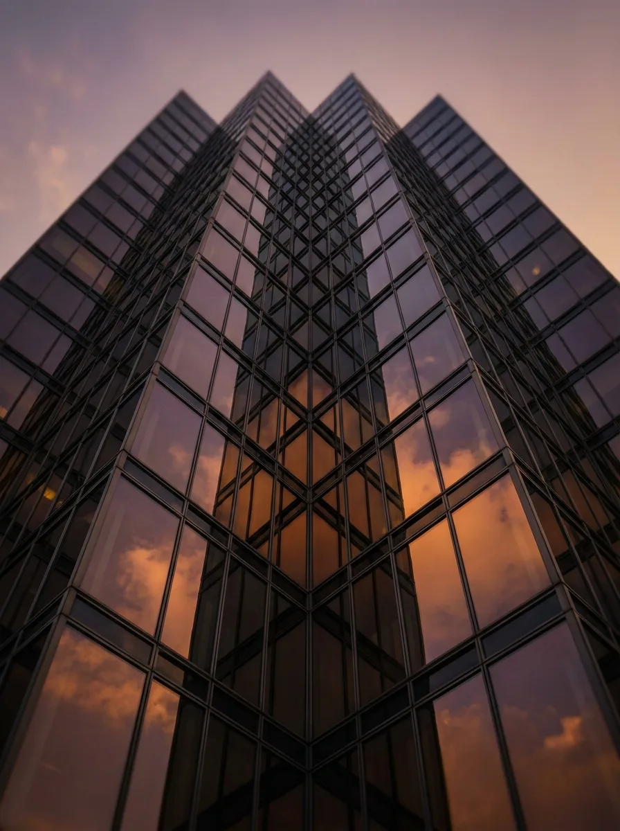 Abstract architectural facade detail